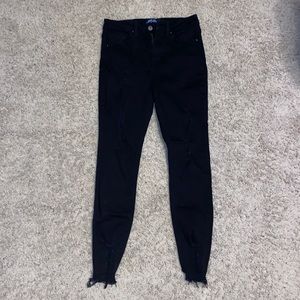 WAX JEAN 5/27 BLACK RIPPED JEANS